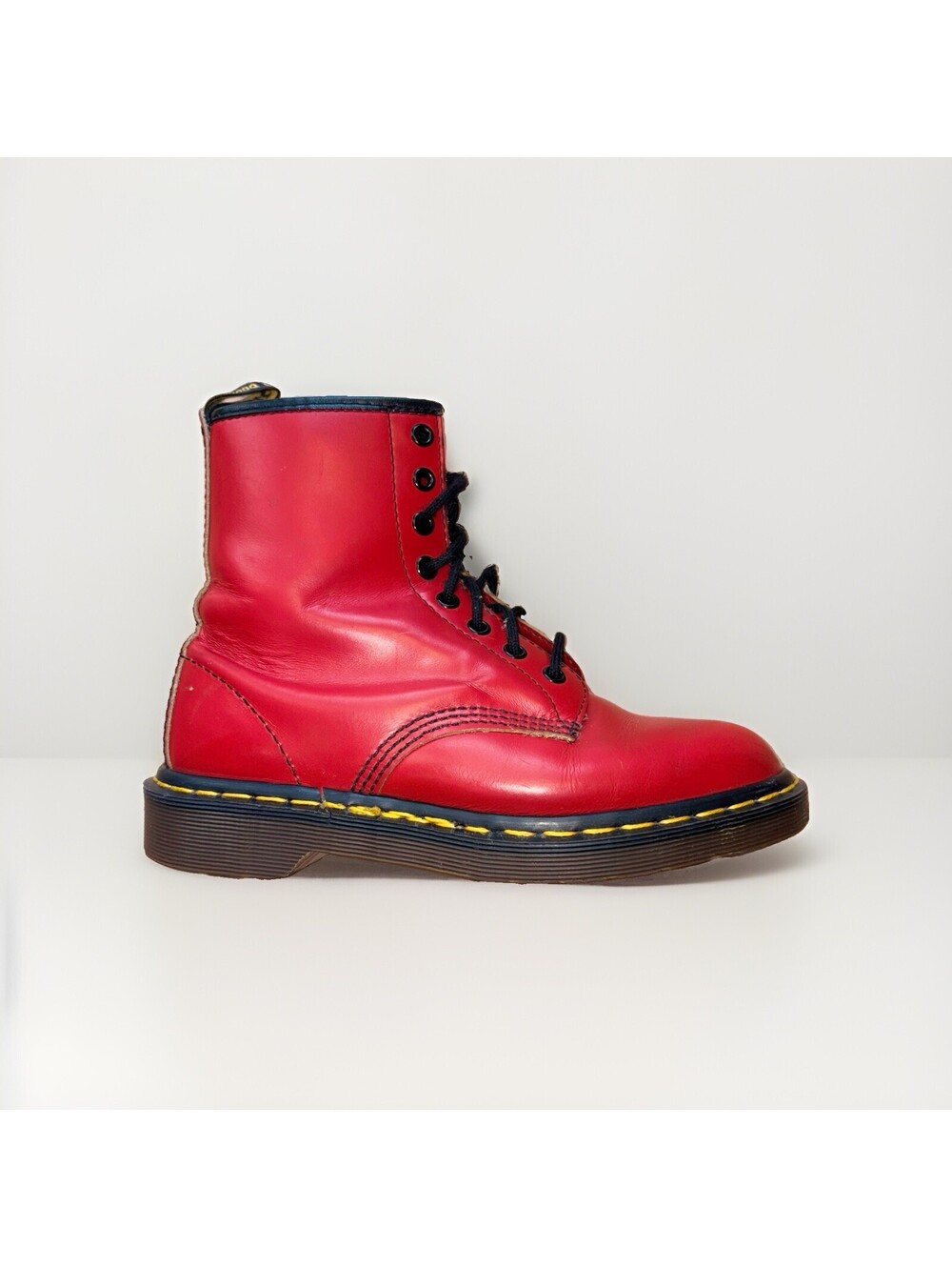 Dr. Martens 1460 Made in England Red Leather Boots Women’s Size 6.5